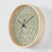 Gele Elegante Bloei Monogram Klok (Hoek)