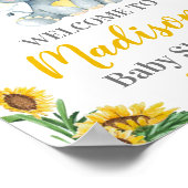 Gele ellephant welkomstbord, meisjesdouwer poster (Hoek)