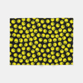 Gele Emoji Faces Fleece Deken (Voorkant (Horizontaal))