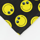 Gele Emoji Faces Fleece Deken (Hoek)