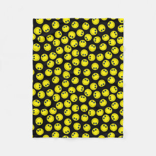 Gele Emoji Faces Fleece Deken