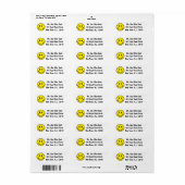 Gele Emoji Retour  Etiket (Full Sheet)