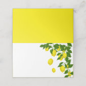 Gele emon en groene bladeren Citrus Wedding Party (Buitenkant ongevouwen)