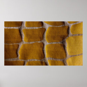 Gele en beige textiel poster