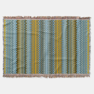 Gele en blauwe avy Stripes Deken