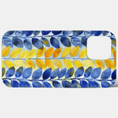 Gele en blauwe bladeren Case-Mate iPhone case (Achterkant (horizontaal))