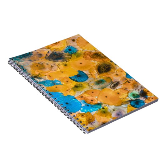 Gele en blauwe bloem notitieboek (Rechterzijde)