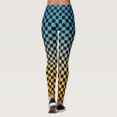 Gele en blauwe Leggings (Achterkant)