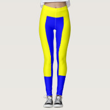 Gele en blauwe Leggings