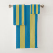 gele en blauwe strepen bad handdoek (Insitu)