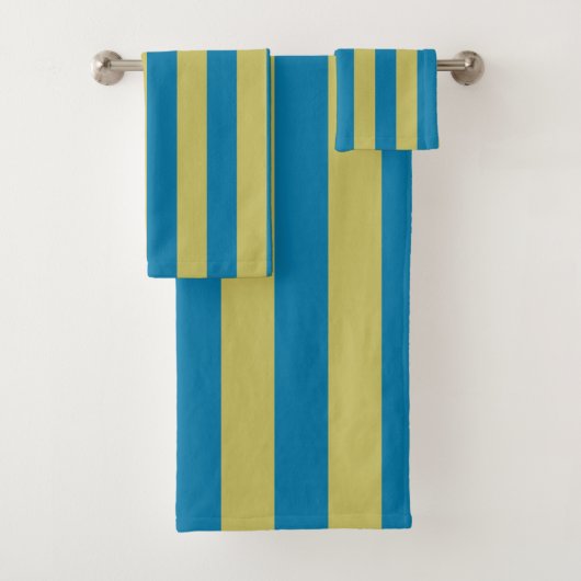 gele en blauwe strepen bad handdoek (Insitu)
