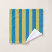gele en blauwe strepen bad handdoek (Wasdoekje)