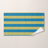 gele en blauwe strepen bad handdoek (Handdoek)