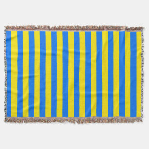 Gele en blauwe strepen deken
