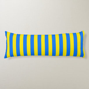 Gele en blauwe strepen lichaamskussen