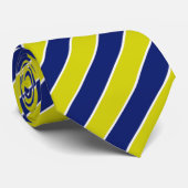 Gele en blauwe strepen stropdas (Opgerold)