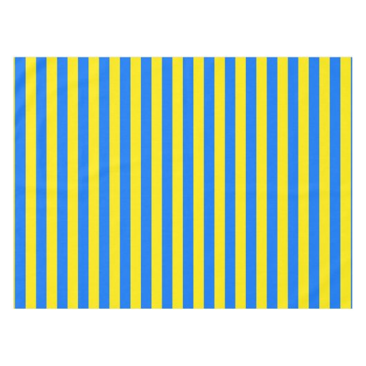 Gele en blauwe strepen tafelkleed (Voorkant (Horizontaal))