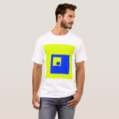 Gele en blauwe vierkanten t-shirt (Voorkant volledig)