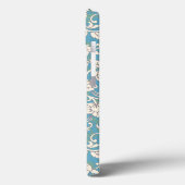 Gele en blauwe wervelende bloemen Case-Mate iPhone case (Achterkant / Links)