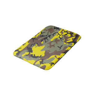 Gele en bruine camouflage, leger, leger badmat