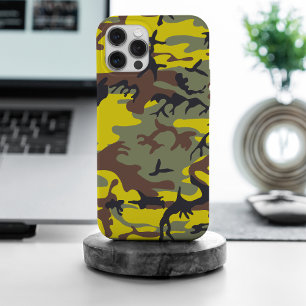 Gele en bruine camouflage, leger, leger iPhone 15 pro max hoesje