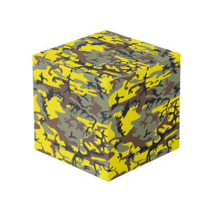 Gele en bruine camouflage, leger, leger kubus