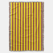 Gele en bruine strepen ontwerp deken (Voorkant Verticaal)