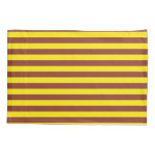 Gele en bruine strepen ontwerp kussensloop (Achterkant)