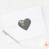 Gele en Grijze Mason Jar Bruiloft Favor Stickers (Envelop)