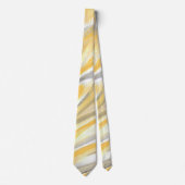 'Gele en Grijze Petalen' Abstracte Stropdas (Voorkant)