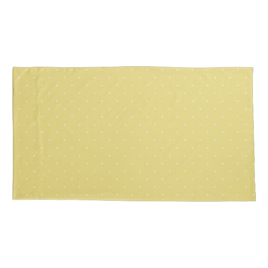 Gele en grijze poka dots en stripes, monogrammen kussensloop (Achterkant-Links)
