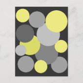 Gele en grijze pokadots briefkaart (Voorkant)