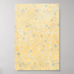 gele en grijze wilde bloemen poster