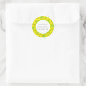 Gele en groene Abstracte Daisy Pattern Labels (Tas)