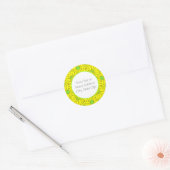 Gele en groene Abstracte Daisy Pattern Labels (Envelop)