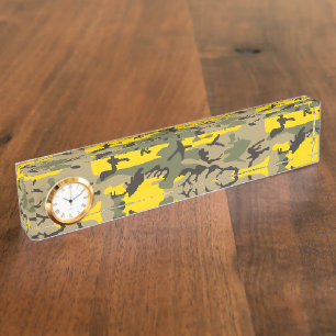 Gele en groene camouflage, leger, leger naambordje