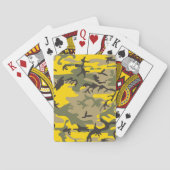 Gele en groene camouflage, leger, leger pokerkaarten (Achterkant)