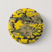 Gele en groene camouflage, leger, leger ronde button 5,7 cm (Voorkant)
