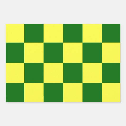 Gele en groene controleurs inpakpapier vel (Voorkant)