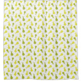 Gele en groene peren Polka Dot Pattern Douchegordijn (Voorkant)