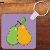 Gele en groene peren sleutelhanger (Achterkant)