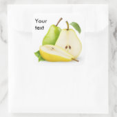 Gele en groene peren vierkante sticker (Tas)