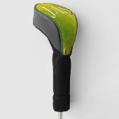 Gele en groene robots golfheadcover (Schuin)