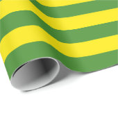 Gele en groene strepen cadeaupapier (Rol Hoek)