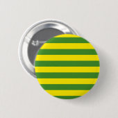 Gele en groene strepen ronde button 5,7 cm (Voorkant /achterkant)