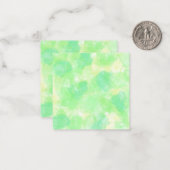 Gele en Groene Waterverf Notitiekaartje (Voorkant / Achterkant in situ)