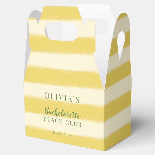 Gele en groene zomer Bachelorette Bedankdoosjes (Geopend)