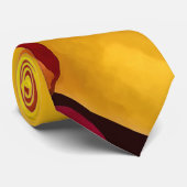 Gele en kastanjebruine orchideeën Brassolaeliocatt Stropdas (Opgerold)