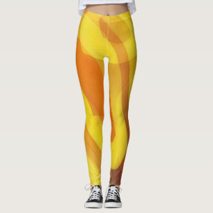 Gele en Oranje Artsy Leggings