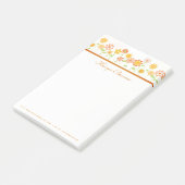 Gele en Oranje bloemen Post-it® Notes (Schuin)